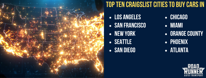 top ten craigslist cities to buy cars in